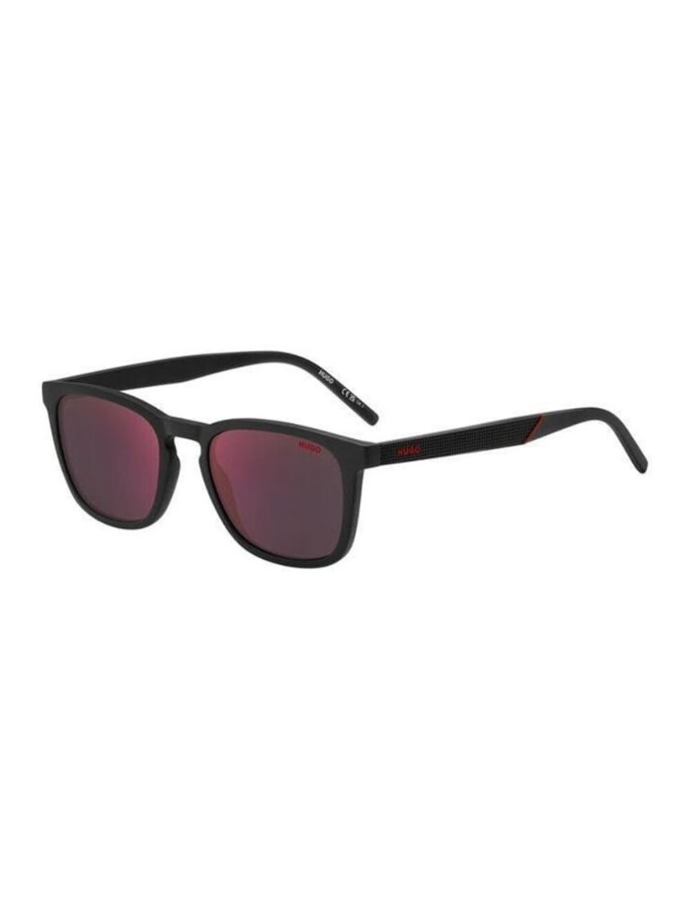 New Authentic Hugo Boss Men's Matte Black Square Acetate Sunglasses